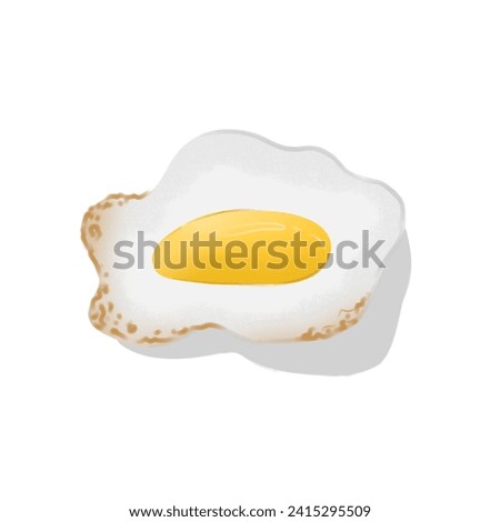 illustration of an fried egg
