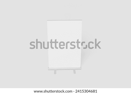 Roll up banner isolated on white background