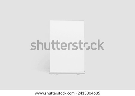Roll up banner isolated on white background