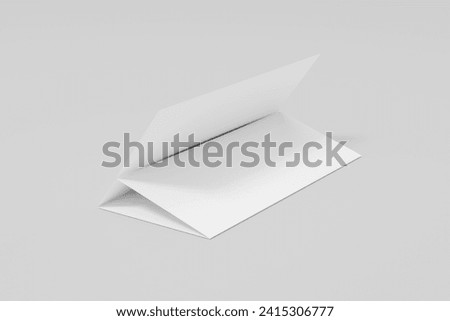 isolated realistic trifold standard leaflet editable mockup for layout presentation