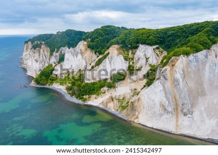 Möns Klint white cliffs in Denmark Royalty-Free Stock Photo #2415342497
