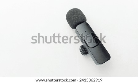 Lavalier microphone wireless isolated on white background