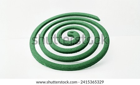 Mosquito repellent coil isolated on white background