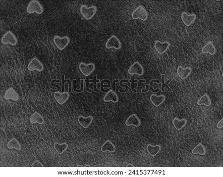 small heart effect image. seamless pattern, black blur background, scattered shapes in love concept.