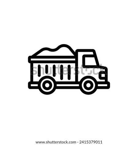 toy truck icon outline style vector design