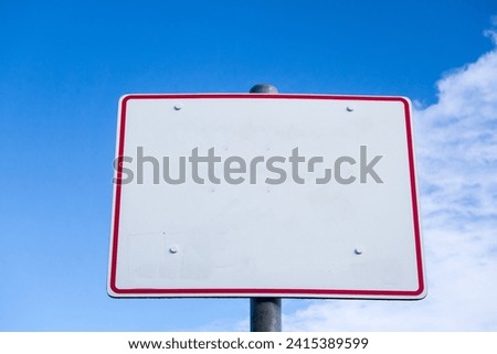 Signboard empty space for text