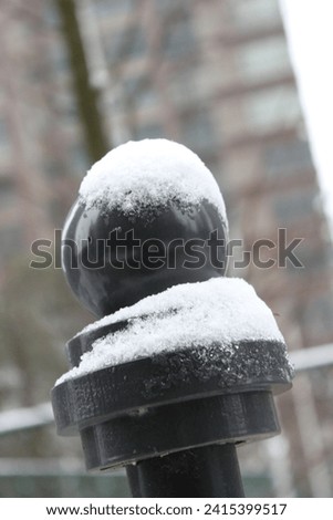 Snowscape Close-Up High-Definition Photography Winter Wonderland with Blended Ice and Snow