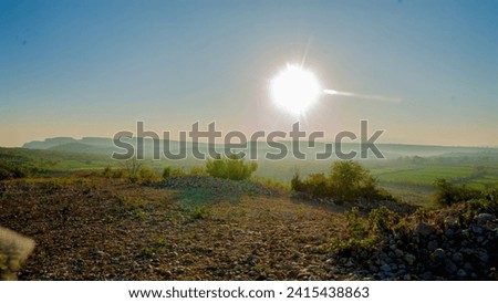 Natural Mountains Picture, Sun, Cloudy Sky