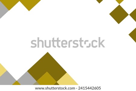 Simple border, white background with various brown checkered decorations in the corners