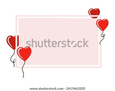 Valentine Day Frame Background Illustration