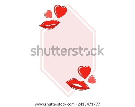 Valentine Day Background with Ornament Frame