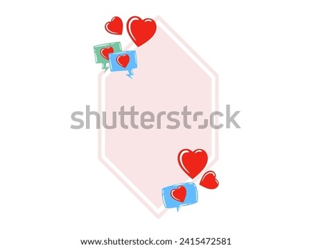 Valentine Frame Heart Background Illustration