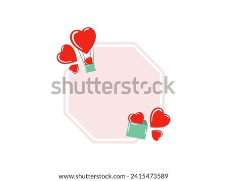 Frame Heart Background Valentines Day
