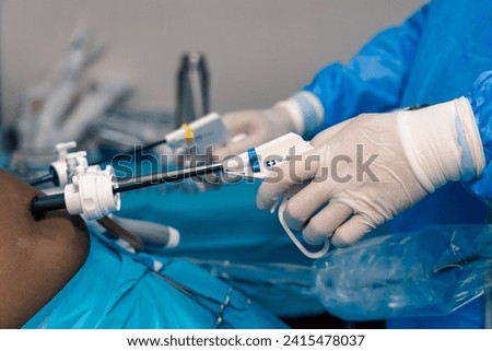 gastric sleeve surgery performing by doctor Royalty-Free Stock Photo #2415478037