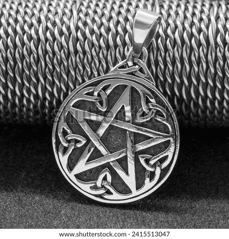 Silver Pentogram pendant. 925 silver. Occult accessory, dark magic. Satan, Baphomet, Devil, 666, Lilith. Accessory for rockers, metalheads, punks, goths.