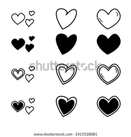 Heart vector design, on white background. Suitable for your graphic design.