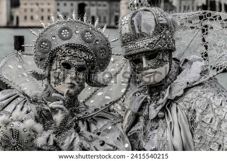 venetian masks on the wall, beautiful photo digital picture