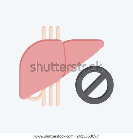 Icon Dont Use. related to Hepatologist symbol. flat style. simple design editable. simple illustration