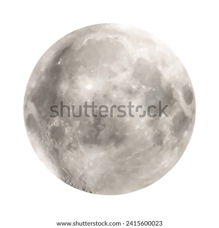 Full moon in PNG isolated on transparent background