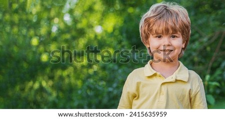 Happy young boy. Portrait of adorable happy little boy smiling. Little funny blond boys. Portrait of happy joyful little boy. Cheerful cheerful kid. Happy children kid boy. Child outdoors in nature.