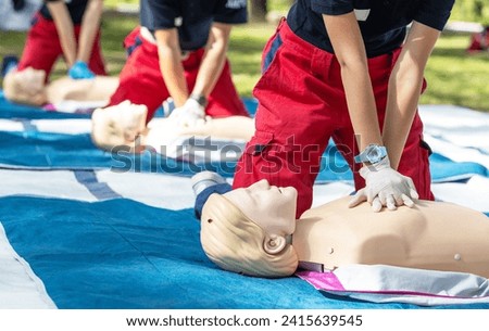 CPR - Cardiopulmonary resuscitation and first aid training Royalty-Free Stock Photo #2415639545