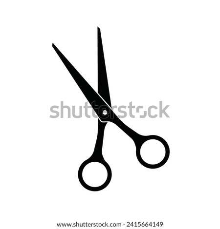 Scissors icon, logo, isolated on white background. Vector illustration.