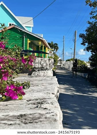Street Scene from an Island Caribbean Mediterranean