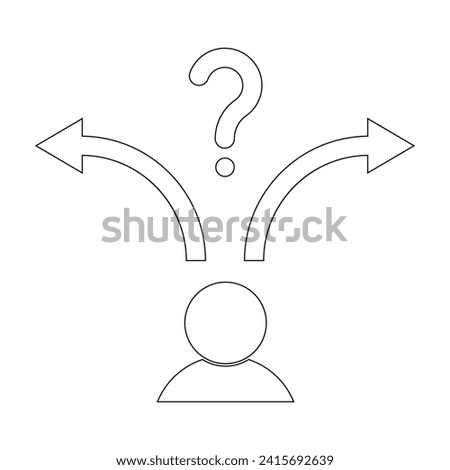 Difficult choice icon vector illustration design Royalty-Free Stock Photo #2415692639