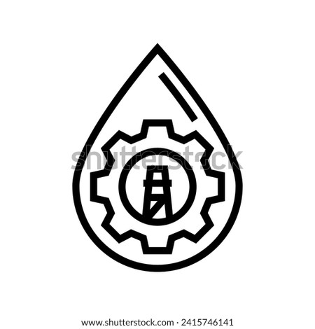 oil industry factory line icon vector. oil industry factory sign. isolated contour symbol black illustration