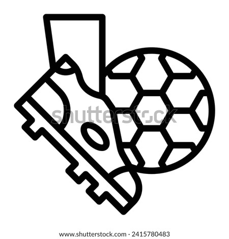 Football Shot Vector Line Icon Design