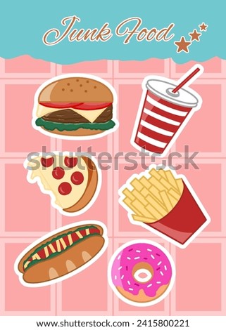 Set of Fast Food Clip Art