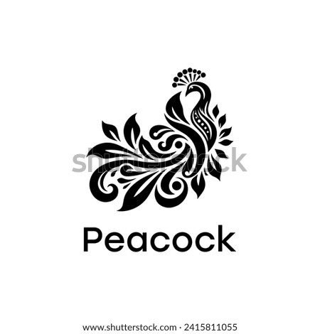 Peacock logo simple elegance and clean