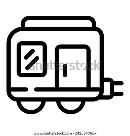 Trailer camping icon outline vector. Training sport. Activity tourist hill