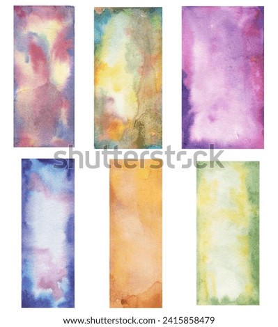 Watercolor color Backgrounds Clipart, Brush strokes illustration, Pastel violet, blue spots, Green Splashes Clip art, Yellow Drops, Design elements, Paint splatters set