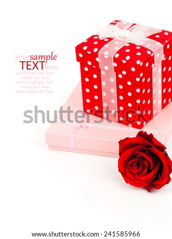 two gift box on white background