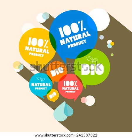 100% Natural Product - Bio Vector Illustration