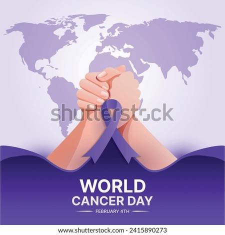 world cancer day poster, cancer awareness banner, fight against cancer vector

