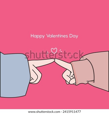 Valentines Day wishes. Love wishes greeting card. 14th February couple illustration. Romance. Love in the air. Couple goals. Greeting cards template. Couple drawing Royalty-Free Stock Photo #2415911477