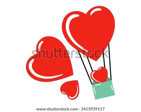 Valentine Day Balloon Element Illustration