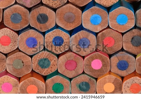 Colorful children's background, wallpaper for a children's room made of crayons