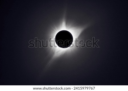 Wyoming, USA – August 21 2017: The Great American Eclipse, the total solar eclipse of August 21, 2017, was visible along a narrow path across the United States from the Pacific to the Atlantic coasts. Royalty-Free Stock Photo #2415979767