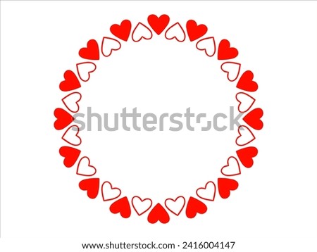 Valentine Heart Frame Background Illustration