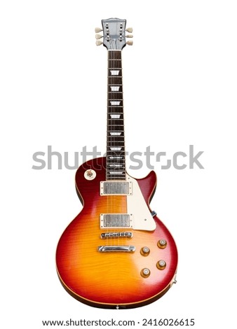 Electric guitar isolated on the white background