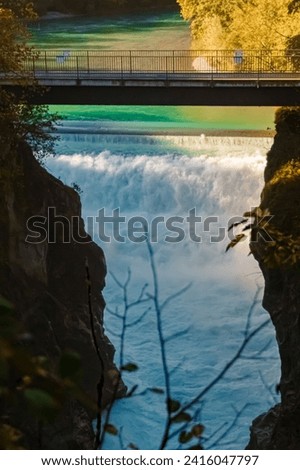 Alpine summer view with the famous Lechfall waterfalls at Fuessen, Bavaria, Germany Royalty-Free Stock Photo #2416047797