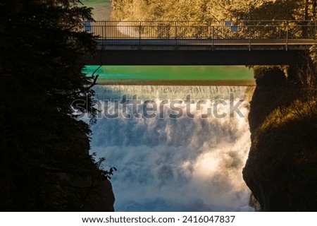 Alpine summer view with the famous Lechfall waterfalls at Fuessen, Bavaria, Germany Royalty-Free Stock Photo #2416047837