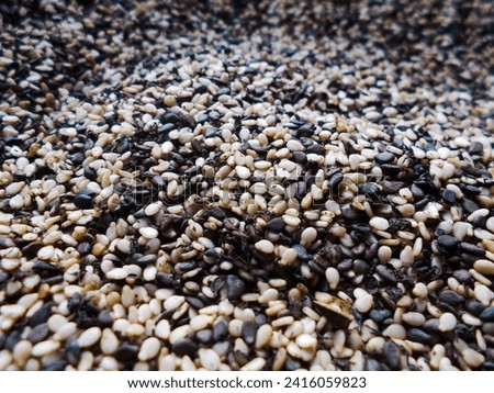 Black and white seeds close up picture,   seeds texsure, 