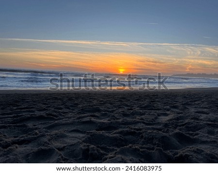 Stinson Beach in California at sunset