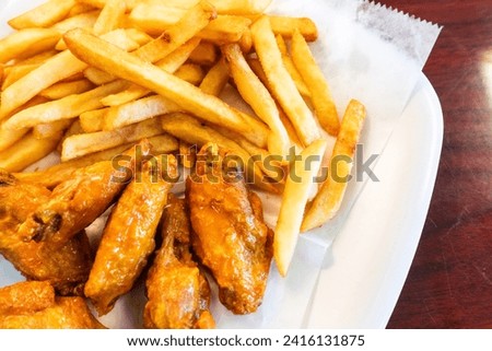 French Fries and Chicken Wings