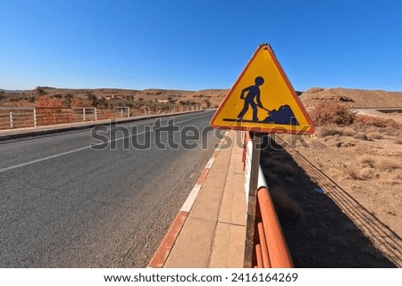 Construction Site Traffic Sign, Construction Worker Sign