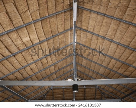 Roofs made from grass hay and Steel Structures